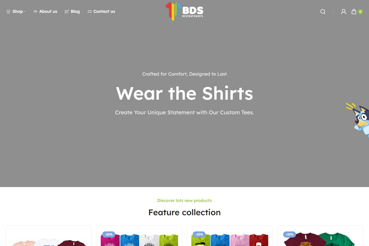 Homepage of Best Day Shirts